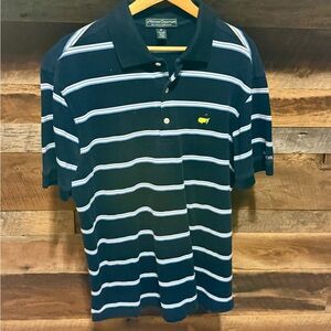 Masters Collection Navy Striped Polo Shirt